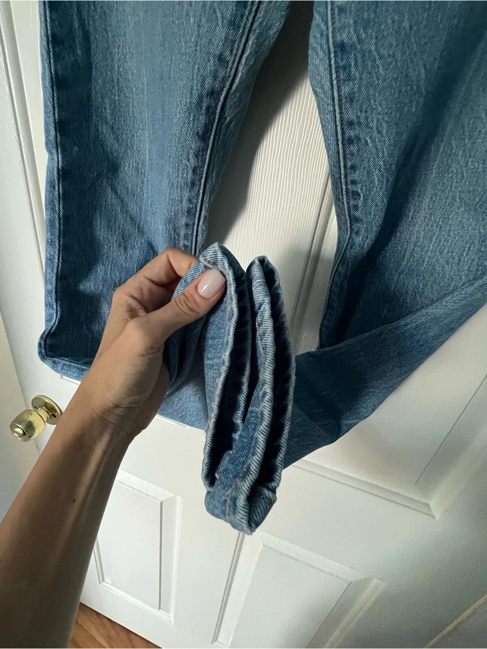 Classic Levi's 501 Light Blue Denim Jeans